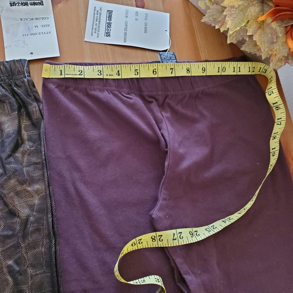 Denim Licious - Women's Leggings Size M 2 Pcs - Picture 4 of 5